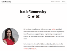 Tablet Screenshot of katiewomersley.com